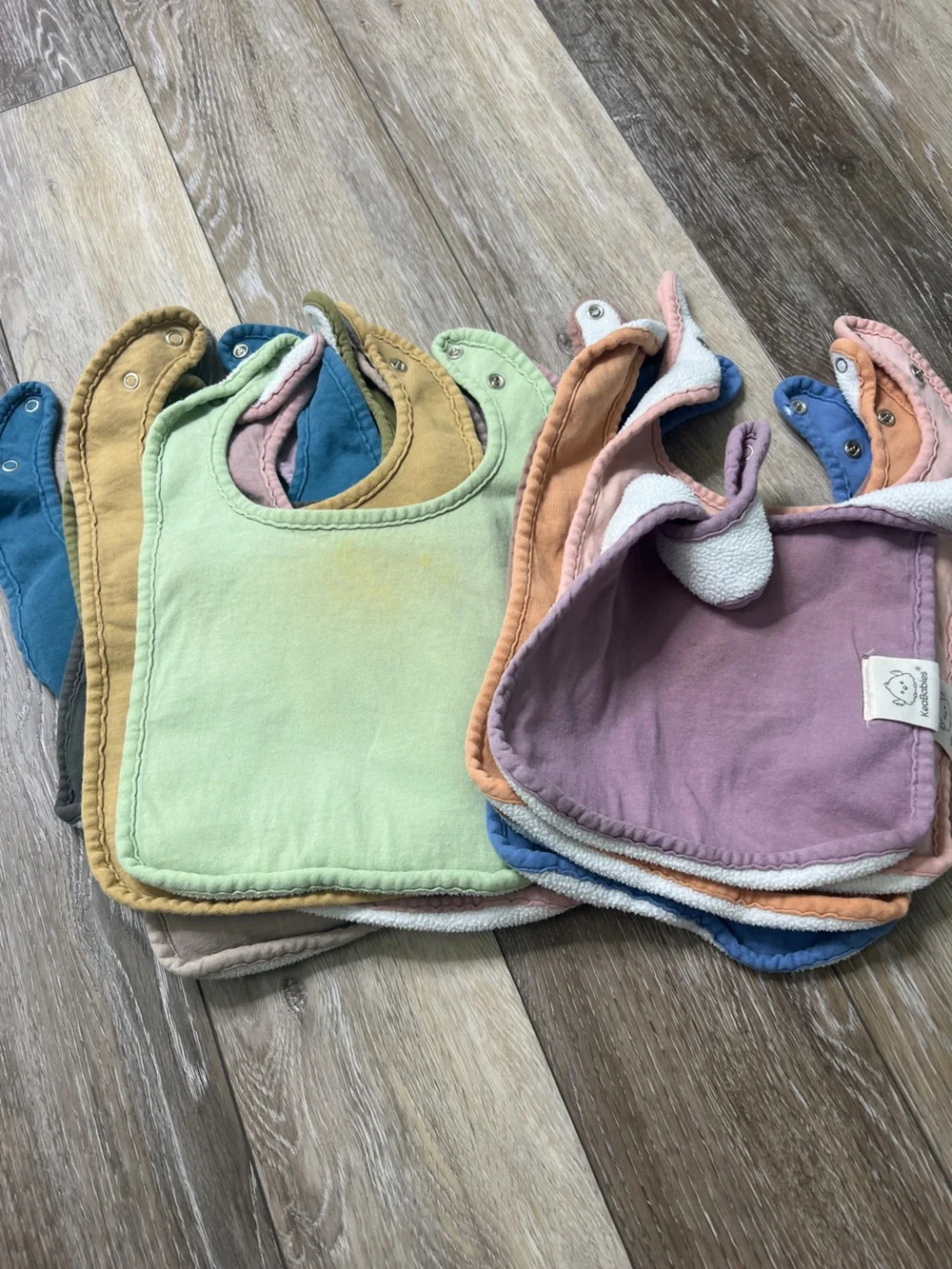 Soft Cotton Baby Bibs - Pastel Multi (Set)